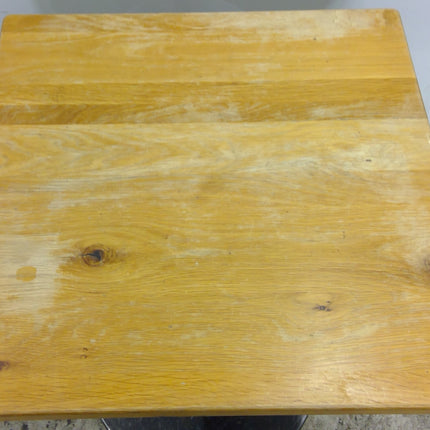 24" Square Cafe Table with Wood Top and Metal Base