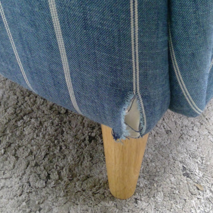 Blue Striped Armchair