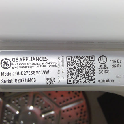 GE Unitized Spacemaker 3.8 cu. ft. Capacity Washer with Stainless Steel Basket and 5.9 cu. ft. Capacity Electric Dryer