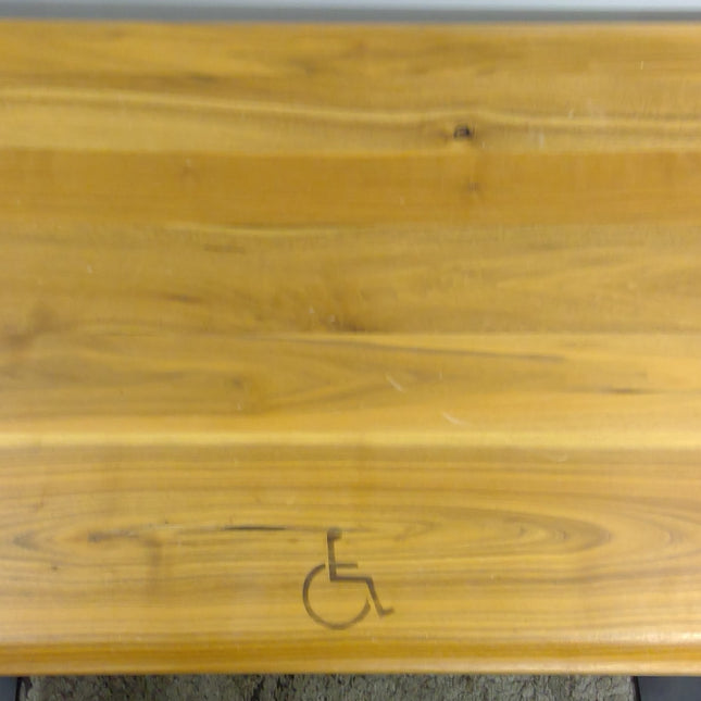 41" Cafe Table with Wood Top and Metal Legs