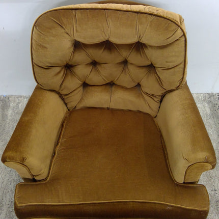 Brown Swivel Rocker Armchair