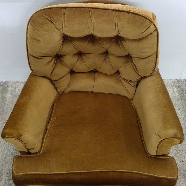 Brown Swivel Rocker Armchair