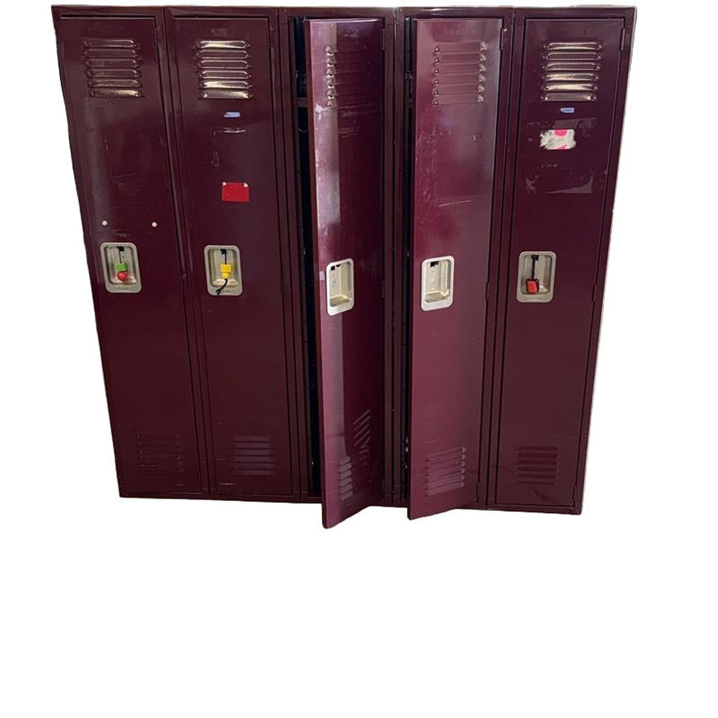 5-Bank of Maroon Lockers
