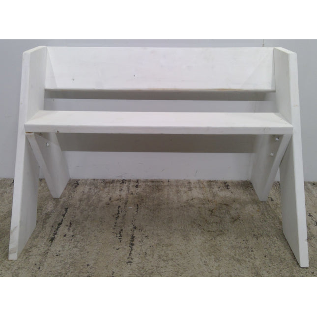 51" White Wood Bench