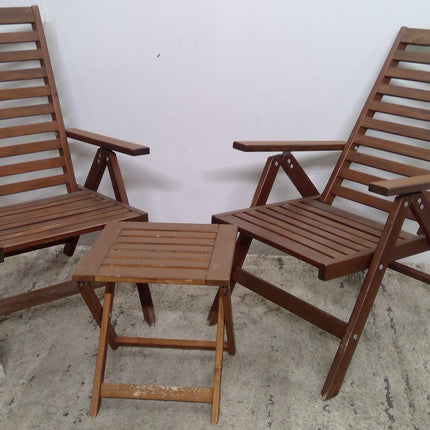 3 Piece Outdoor Wood Furniture Set