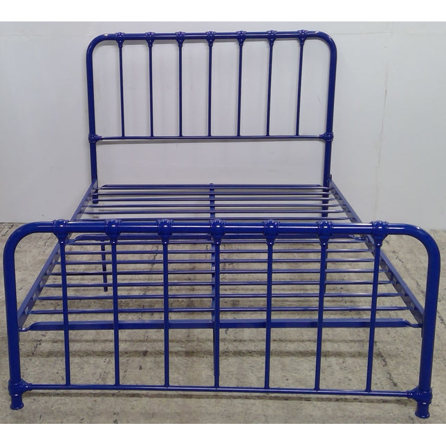Full Blue Metal Bed Frame