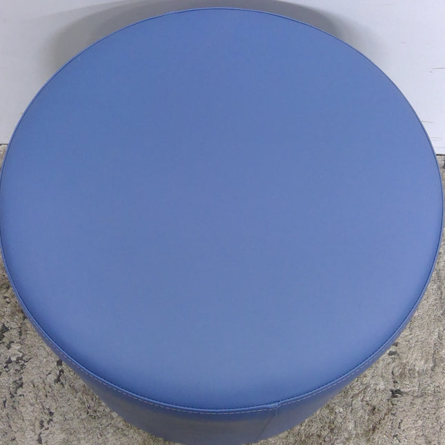 Round Blue Ottoman