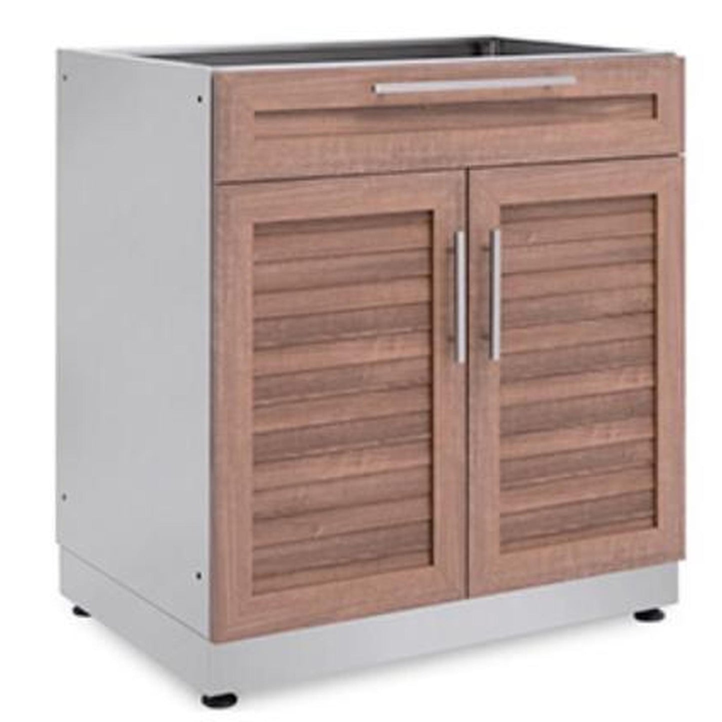32" Steel Outdoor Kitchen Cabinet with Louvred Doors