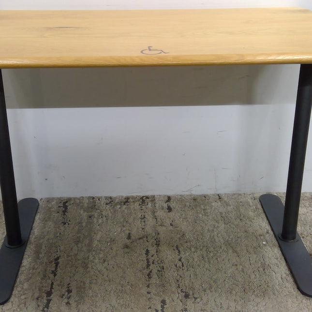 41" Cafe Table with Wood Top and Metal Legs