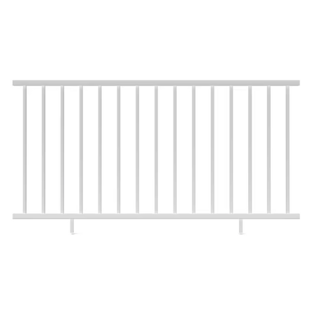 6 Ft X 36 In Pre Assembled Textured White Aluminum Deck Railing Kit