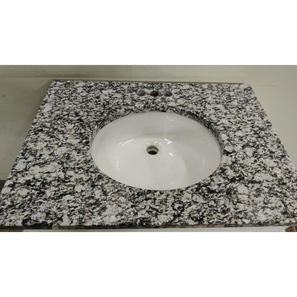 31" White Vanity with Granite Top