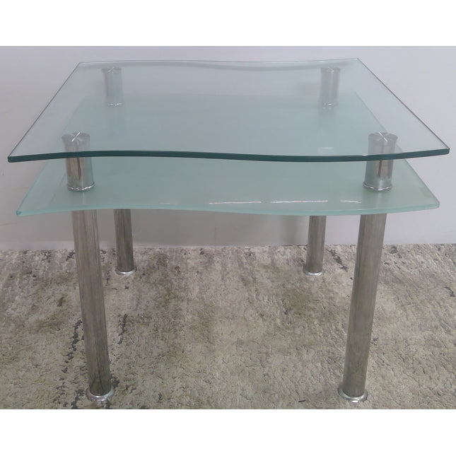 Glass Top End Table