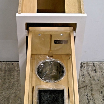 12" White Base Cabinet with Utensil Organizer Pullout