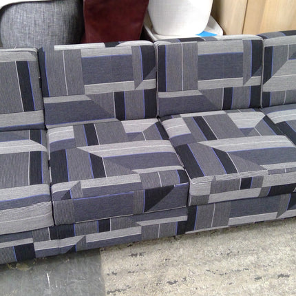 Three Piece Patterned Sectional Sofa