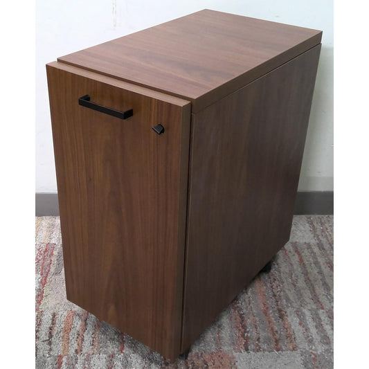 12" Brown Rolling File Cabinet