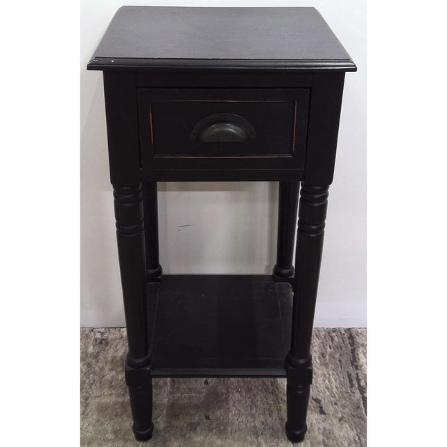 Black End Table with Drawer