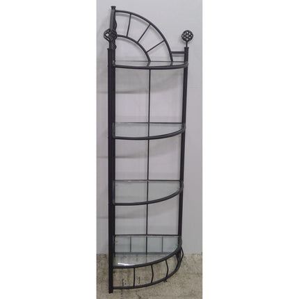 Metal Corner Shelving Unit with 4 Glass Shelves (Added 07/24/2026)