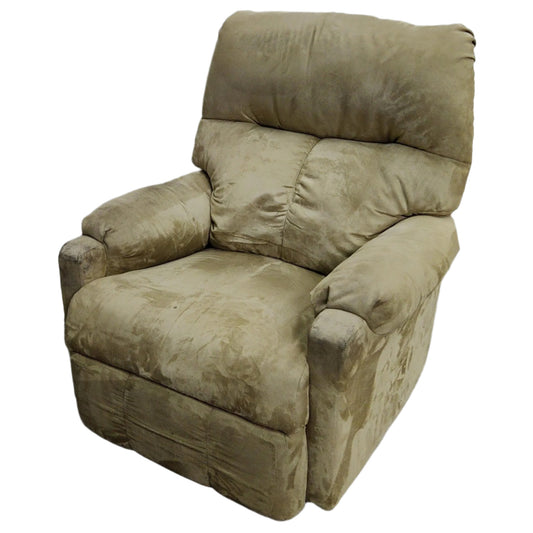 Microsuede Swivel Glider Recliner, front right