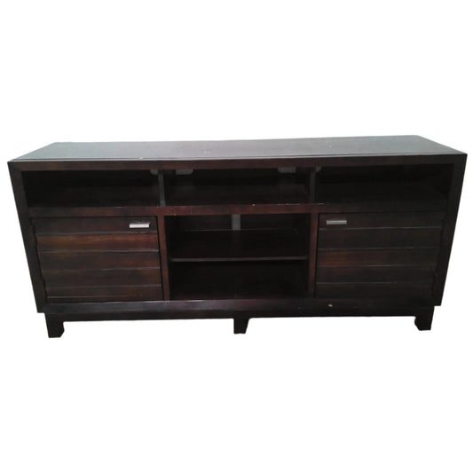 64" Dark Wood TV Stand