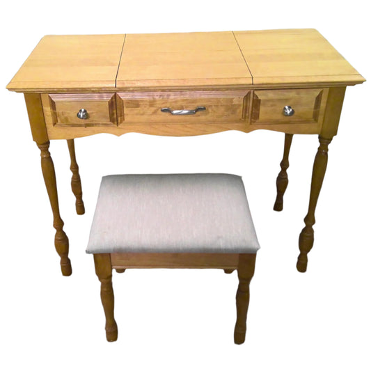 Lift-Top Vanity with Stool