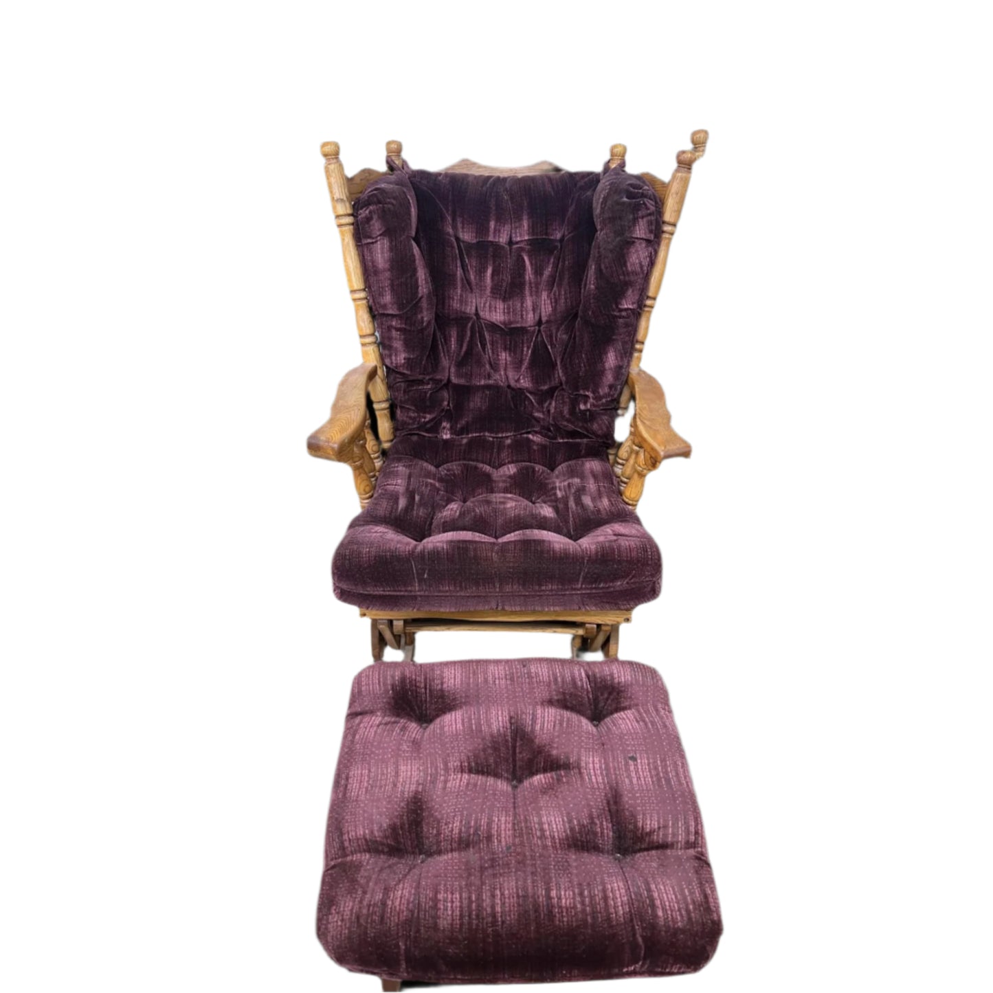 Tufted Glider Rocker with Ottoman