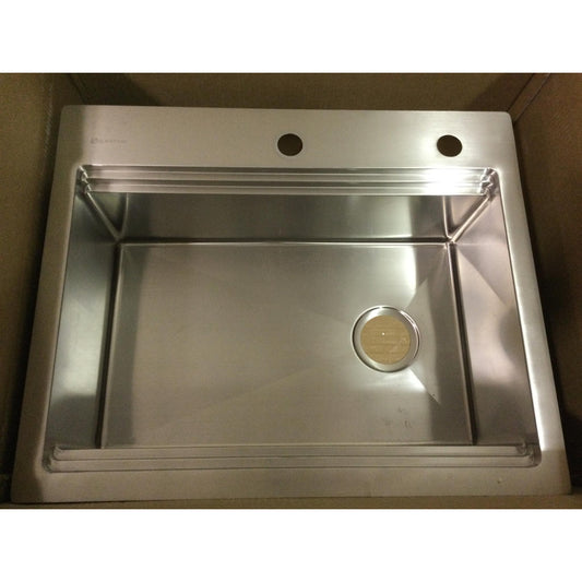 27" Single-Bowl 16-Gauge Stainless-Steel Drop-In Sink