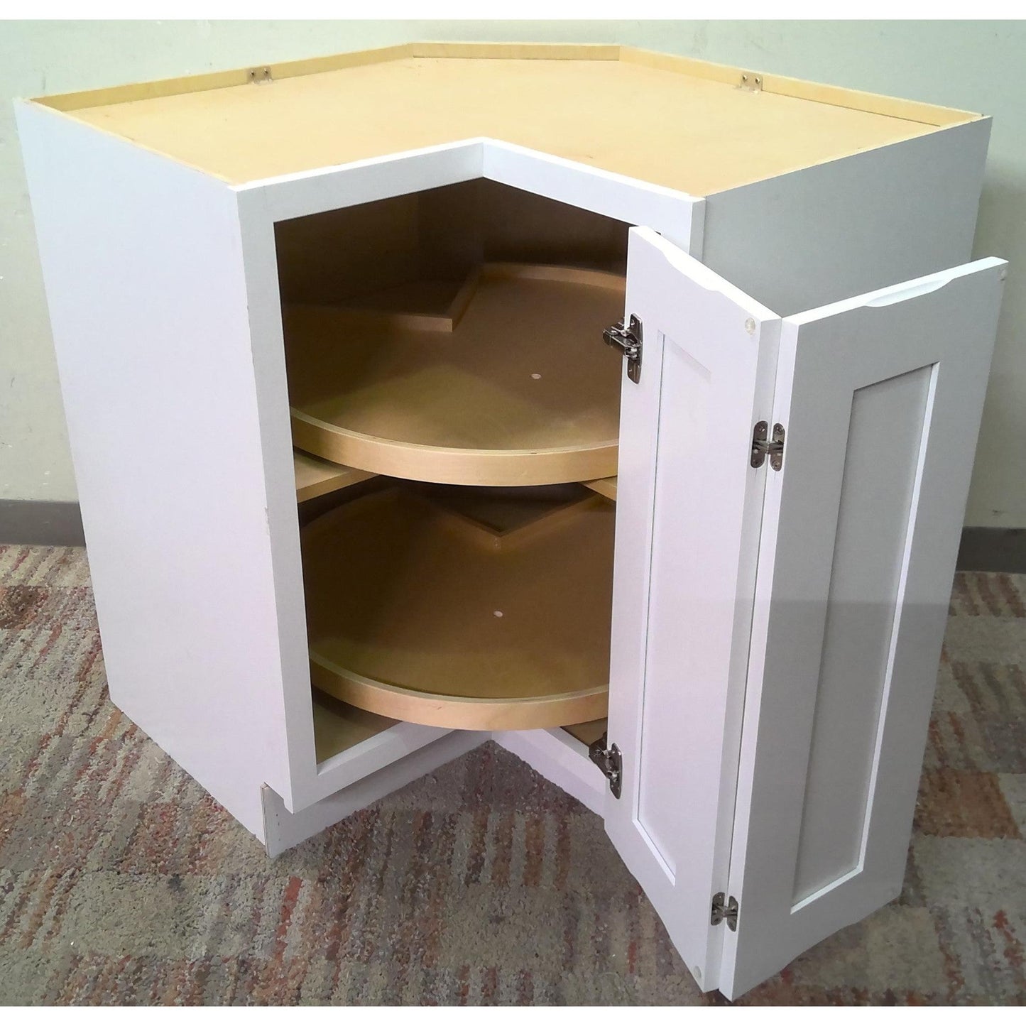 32" White Lazy Susan Corner Base Cabinet