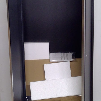 30" Black and Gray Steel Storage Cabinet