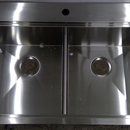 33" Topmount Double Bowl Stainless Steel Sink