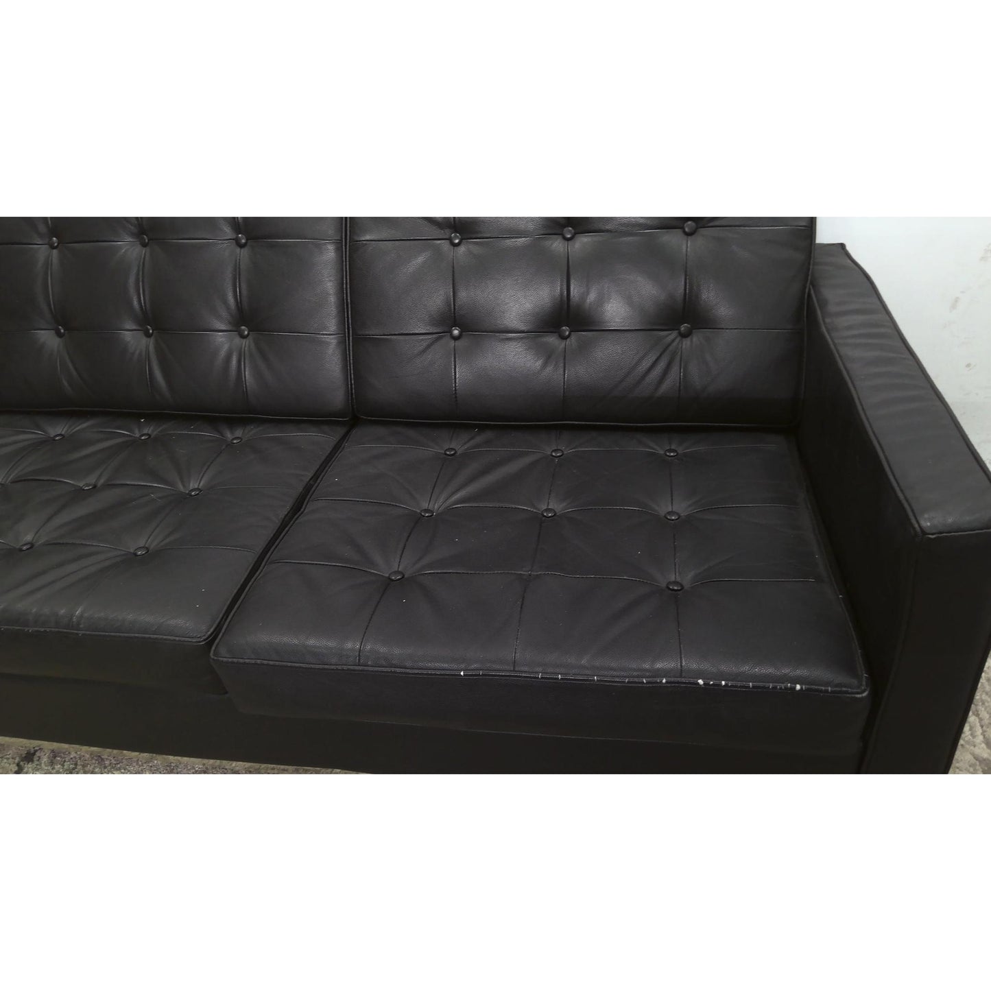90" Black Sofa