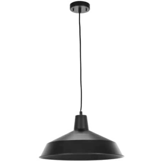 Globe Electric Matte Black Pendant Light, front