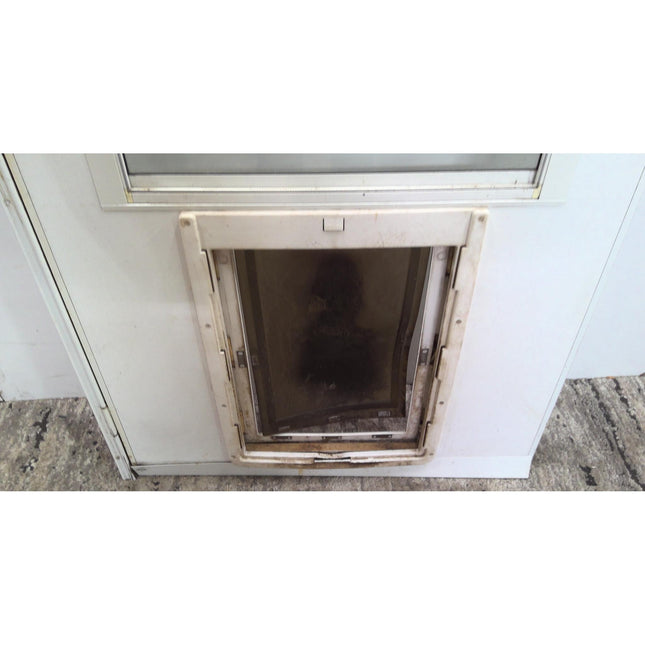 31.25" x 80" Storm Door with Pet Flap