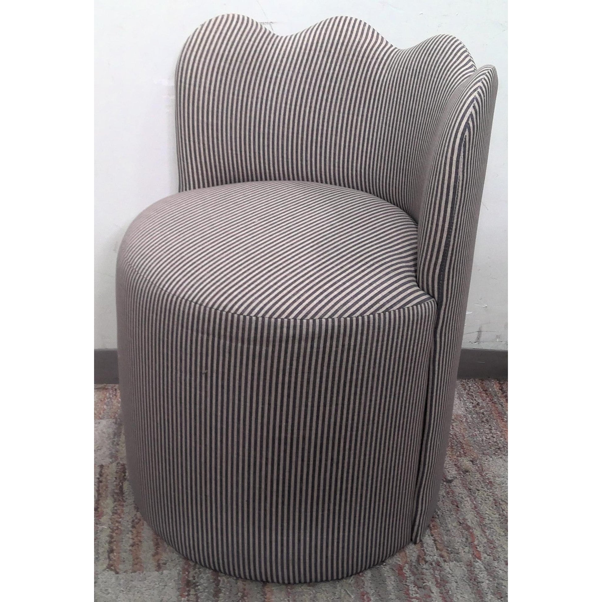 Striped Barrel Chair