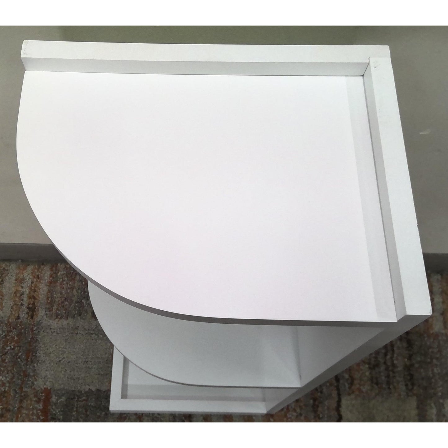9" White End Shelf