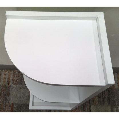 9" White End Shelf