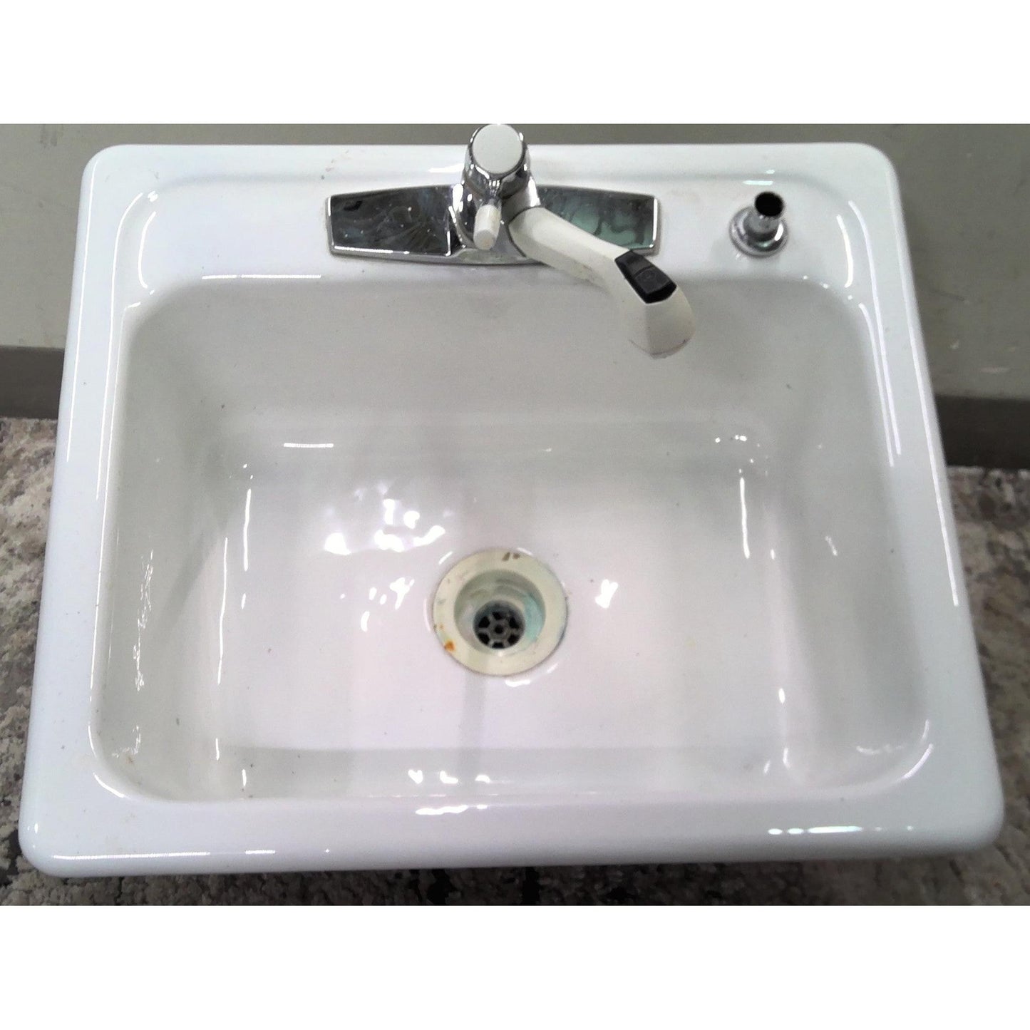 25" Cast Iron Sink with Faucet