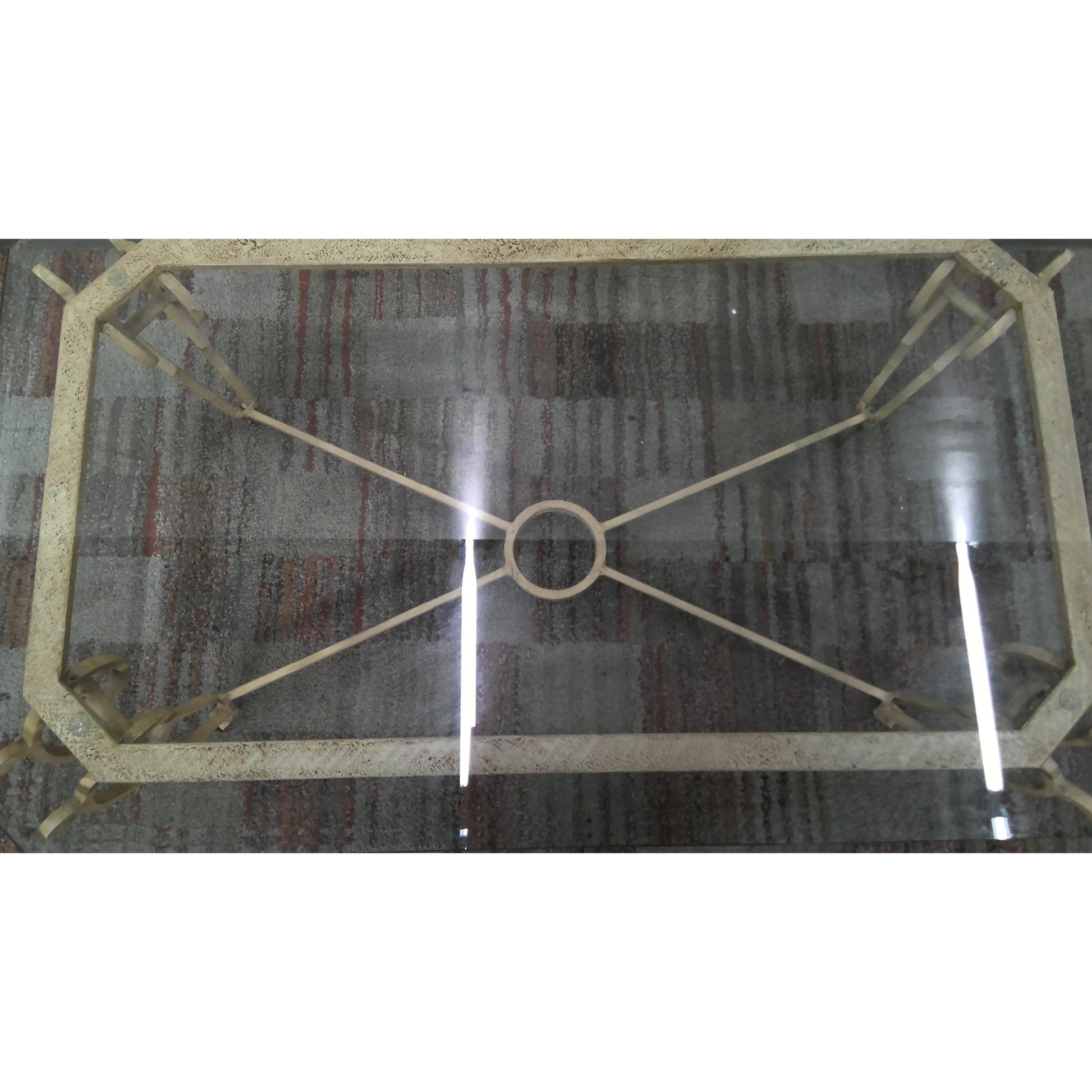 50" Glass Top Coffee Table