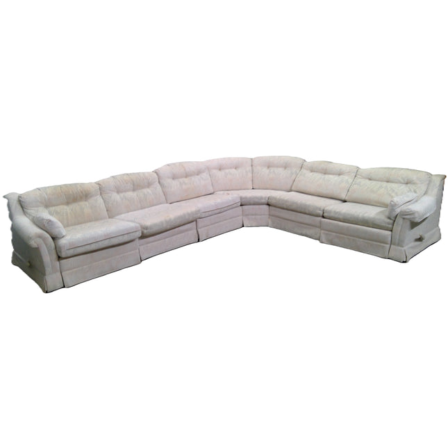 4-Piece L-Shaped Multicolor Pattern Sectional Sofa