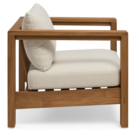 34.5" Portside Beige Outdoor Lounge Chair (Added 08/11/2026)
