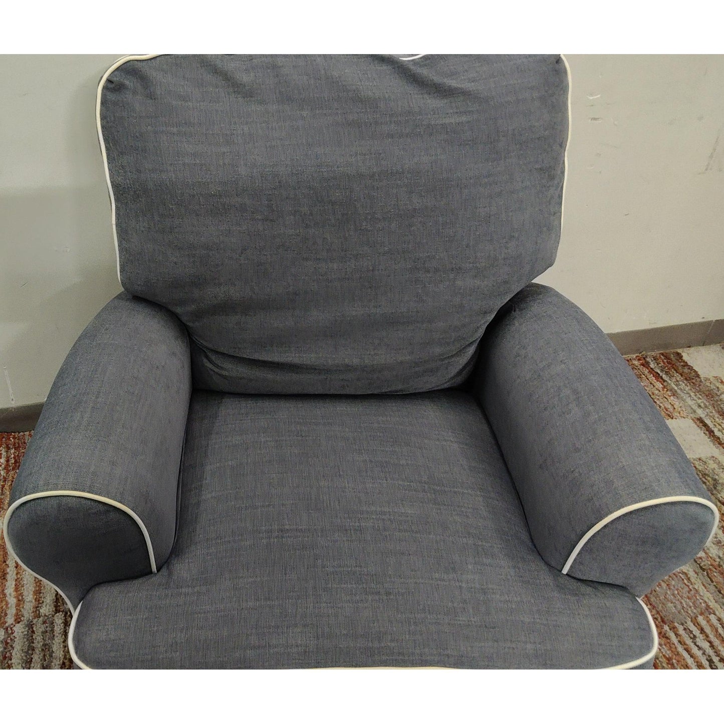Gray Swivel Rocking Armchair