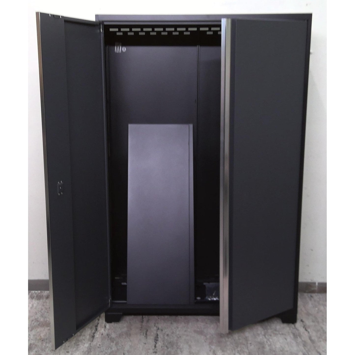 48" x 75" Black and Gray Steel Storage Locker