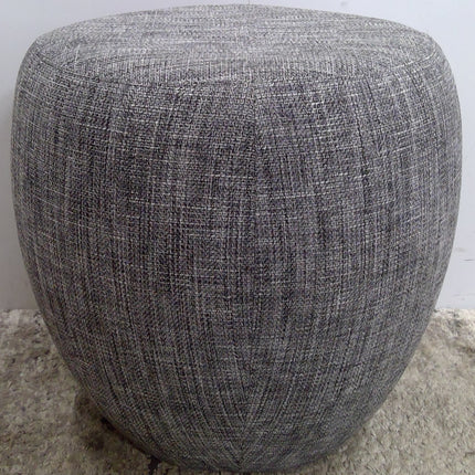 18" Round Gray Ottoman