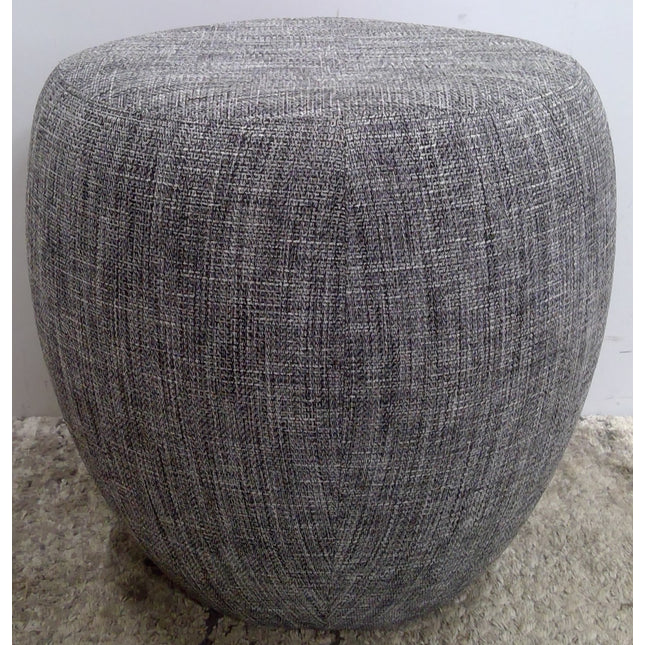 18" Round Gray Ottoman