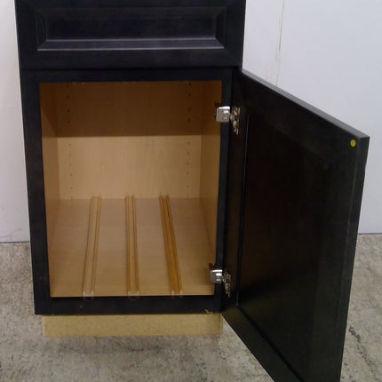 18" Black 1-Drawer Base Cabinet