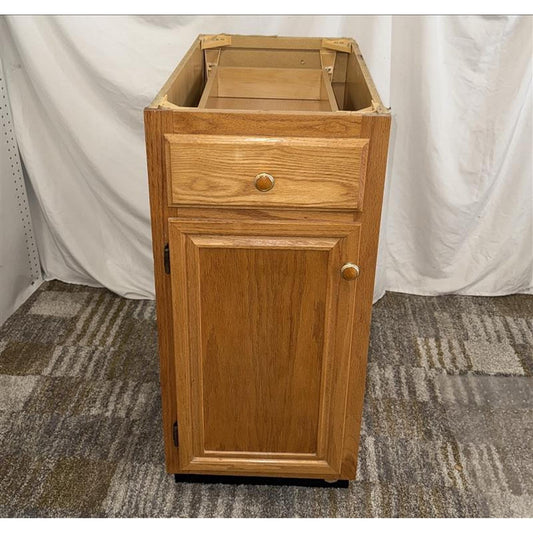 Oak Wood Base Kitchen Cabinet (Left)