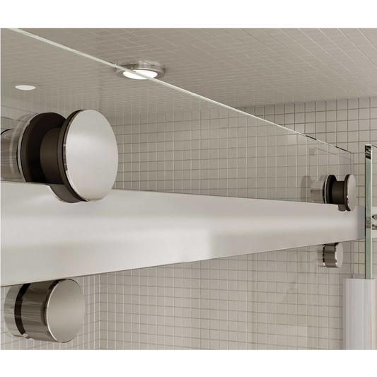 Halo 44 ½-47 x 78 ¾ in. 8mm Sliding Shower Door for Alcove Installation with Clear Glass in Chrome