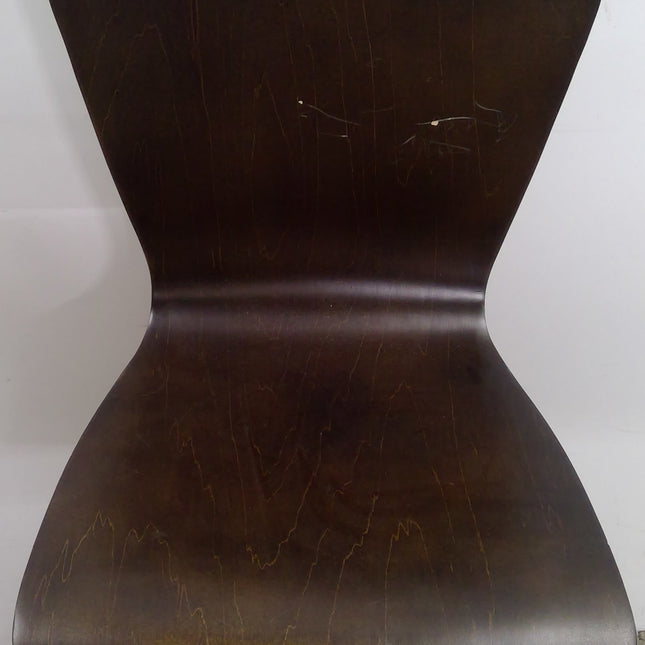 Bar Height Chair With Solid Wood Seat And Steel Legs