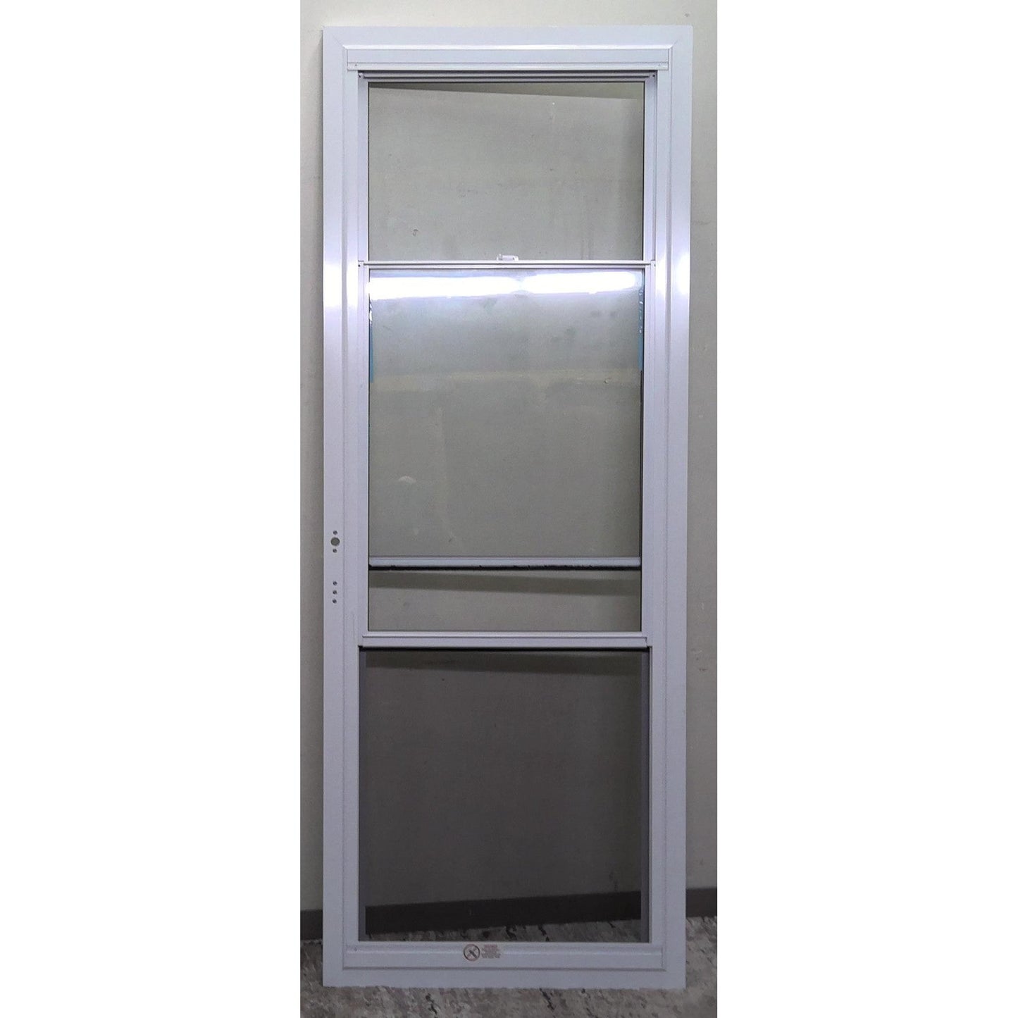 35.5" x 94" White Storm Door with Retractable Screen