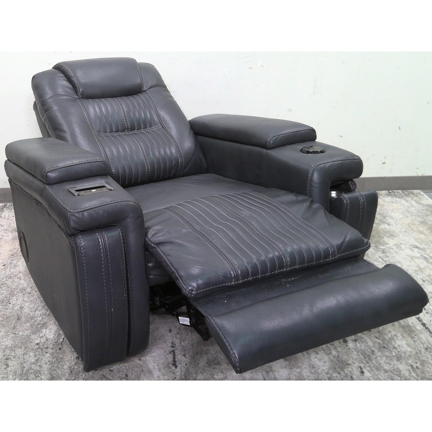 Gray Power Recliner