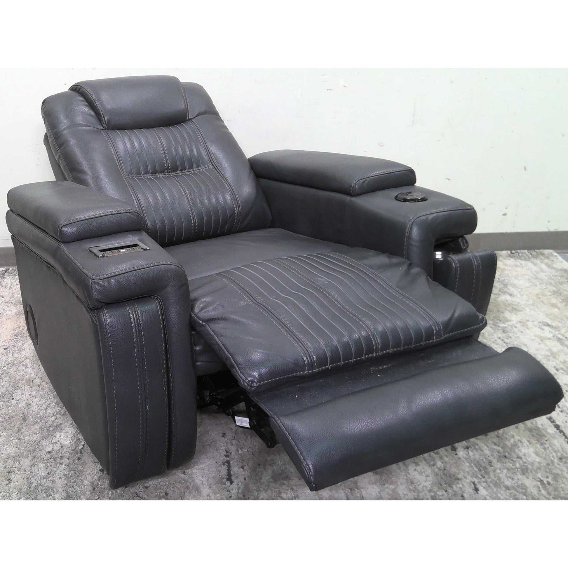 Gray Power Recliner